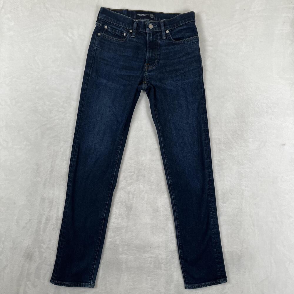 Abercrombie & Fitch Jeans Mens 28x32 Blue Skinny Stretch Denim Dark Wash